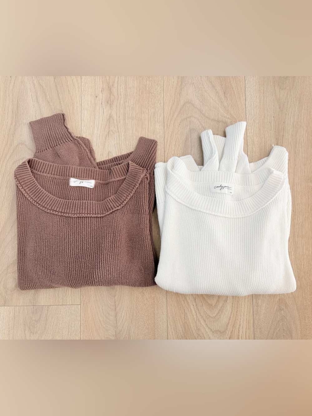 Carly Jean Cynthia Sweater Bundle - Brown & White